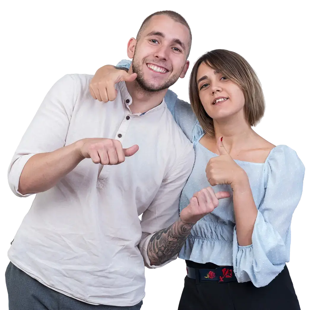 Pareja feliz casual 1